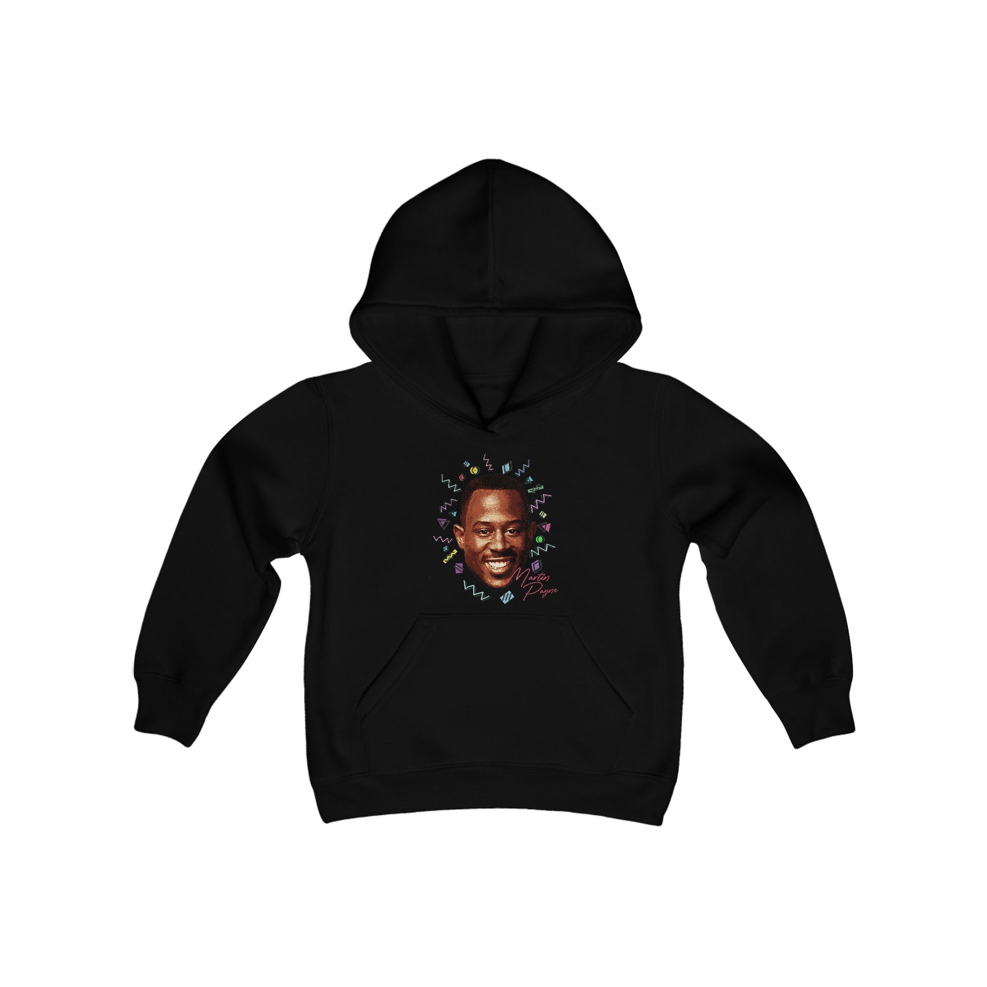 Graphic Face Youth Hoodie Black