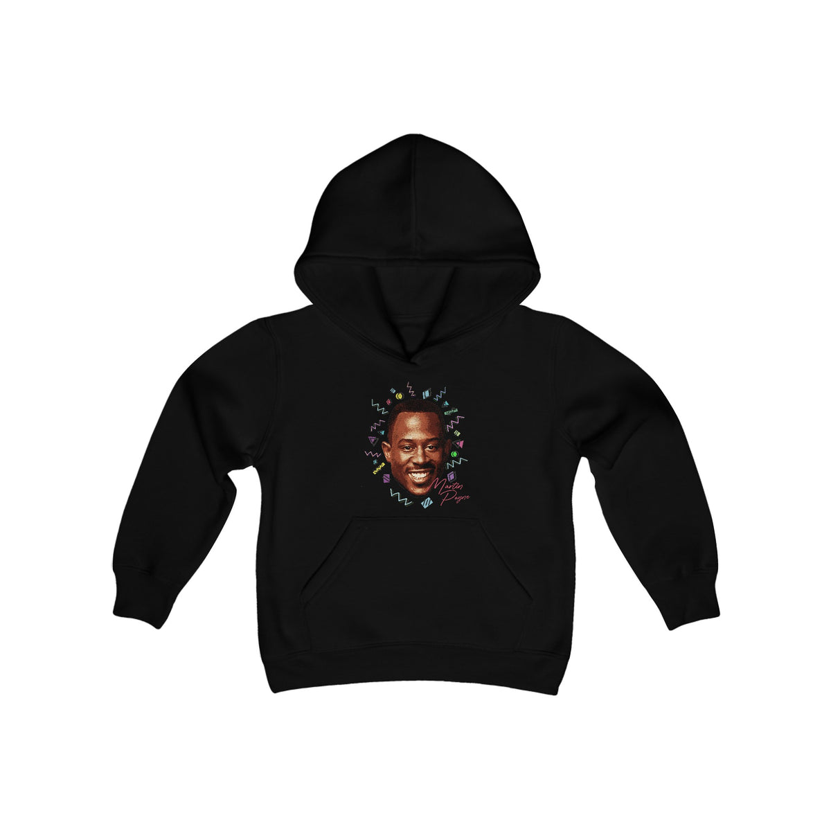 Graphic Face Youth Hoodie Black