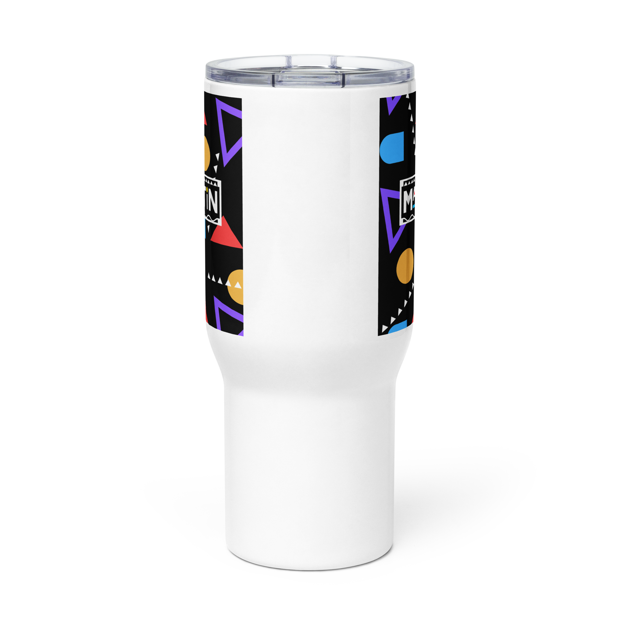 Martin Pattern Travel Mug with a Handle