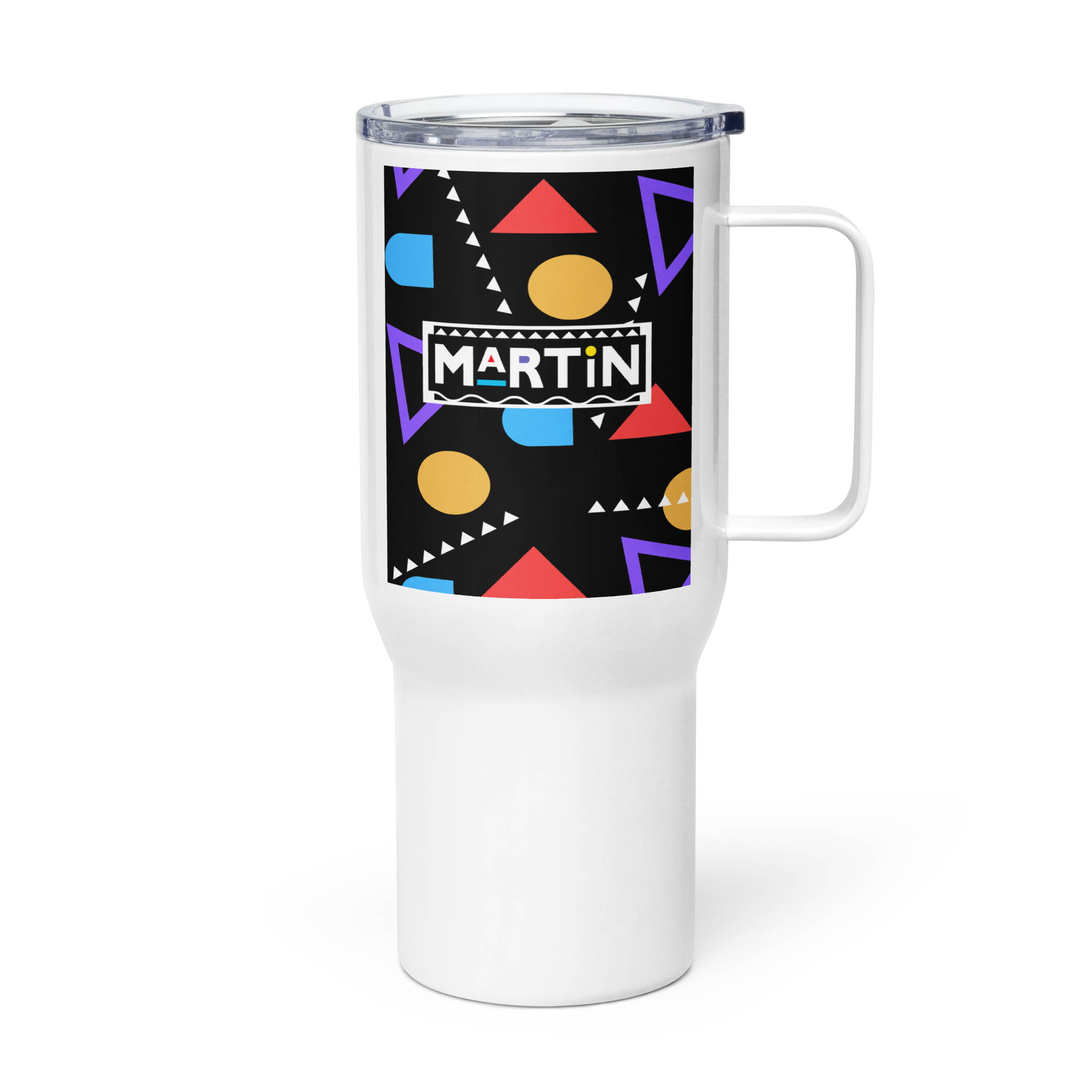 Martin Pattern Travel Mug with a Handle