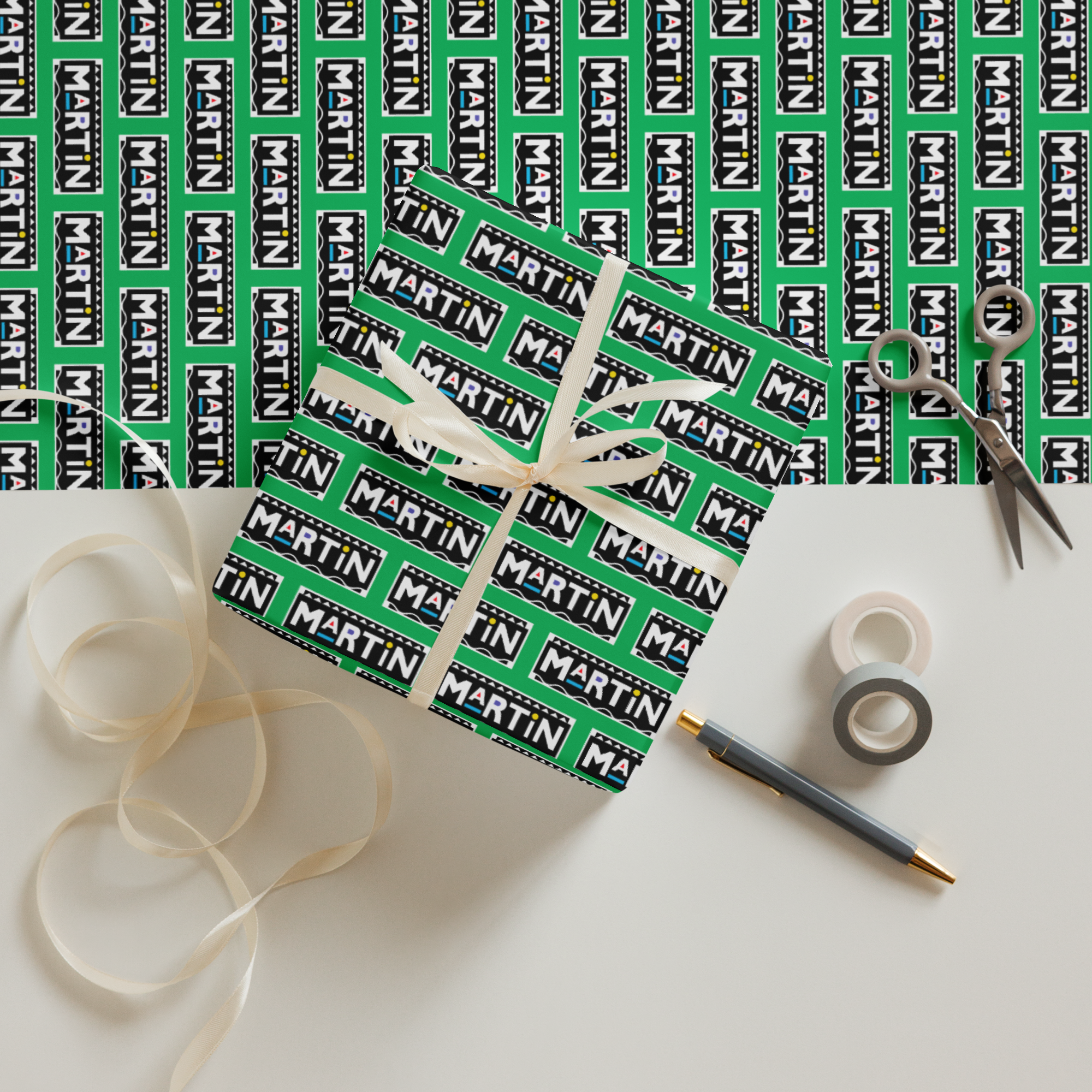 Martin Wrapping Paper Sheets - Green